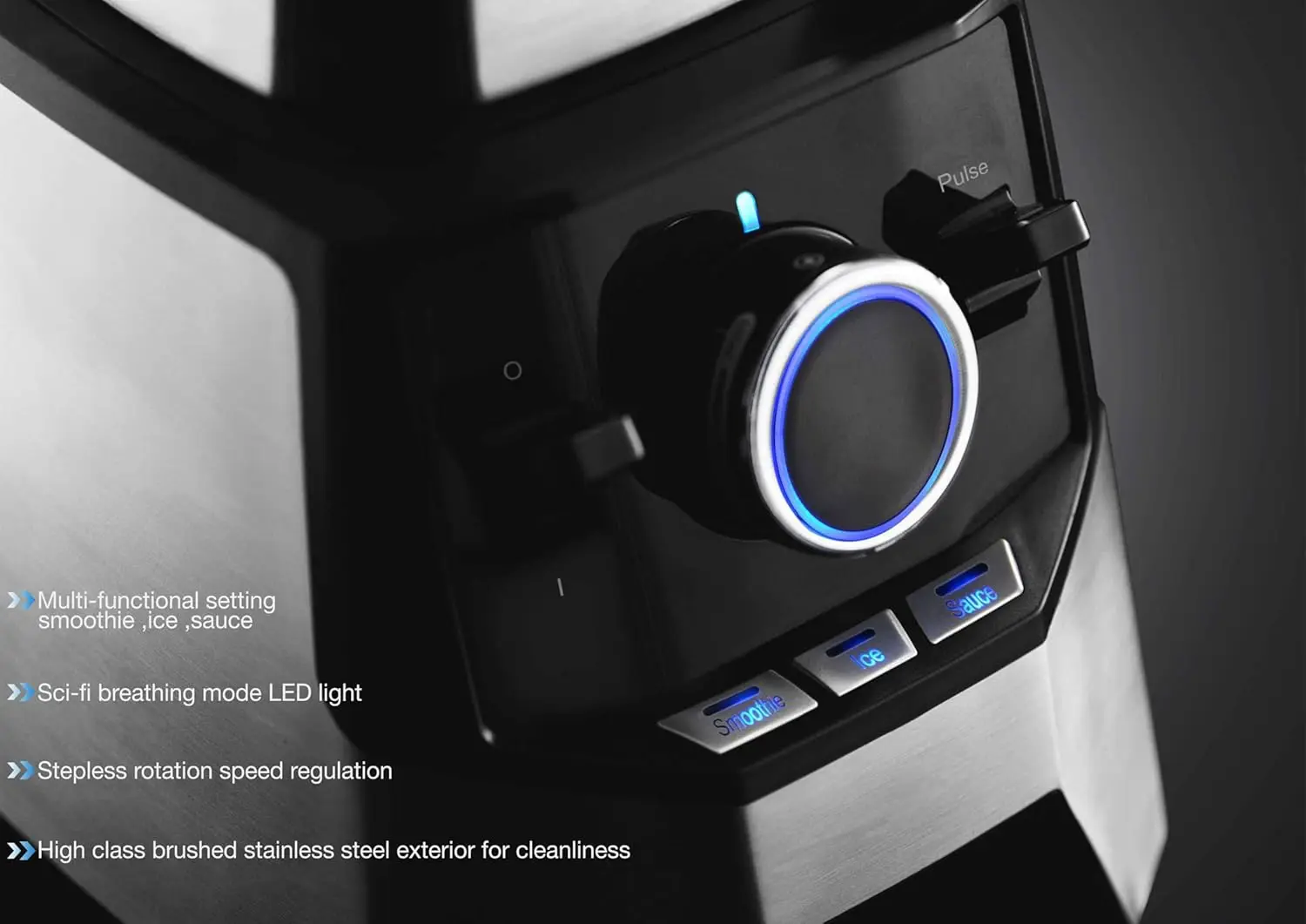 

70 Oz Jar 2000 Watts 3 Functions for Smoothies,Ice,Sauce with Autonomous Clean,Stainless Steel Blade & Wave Action System