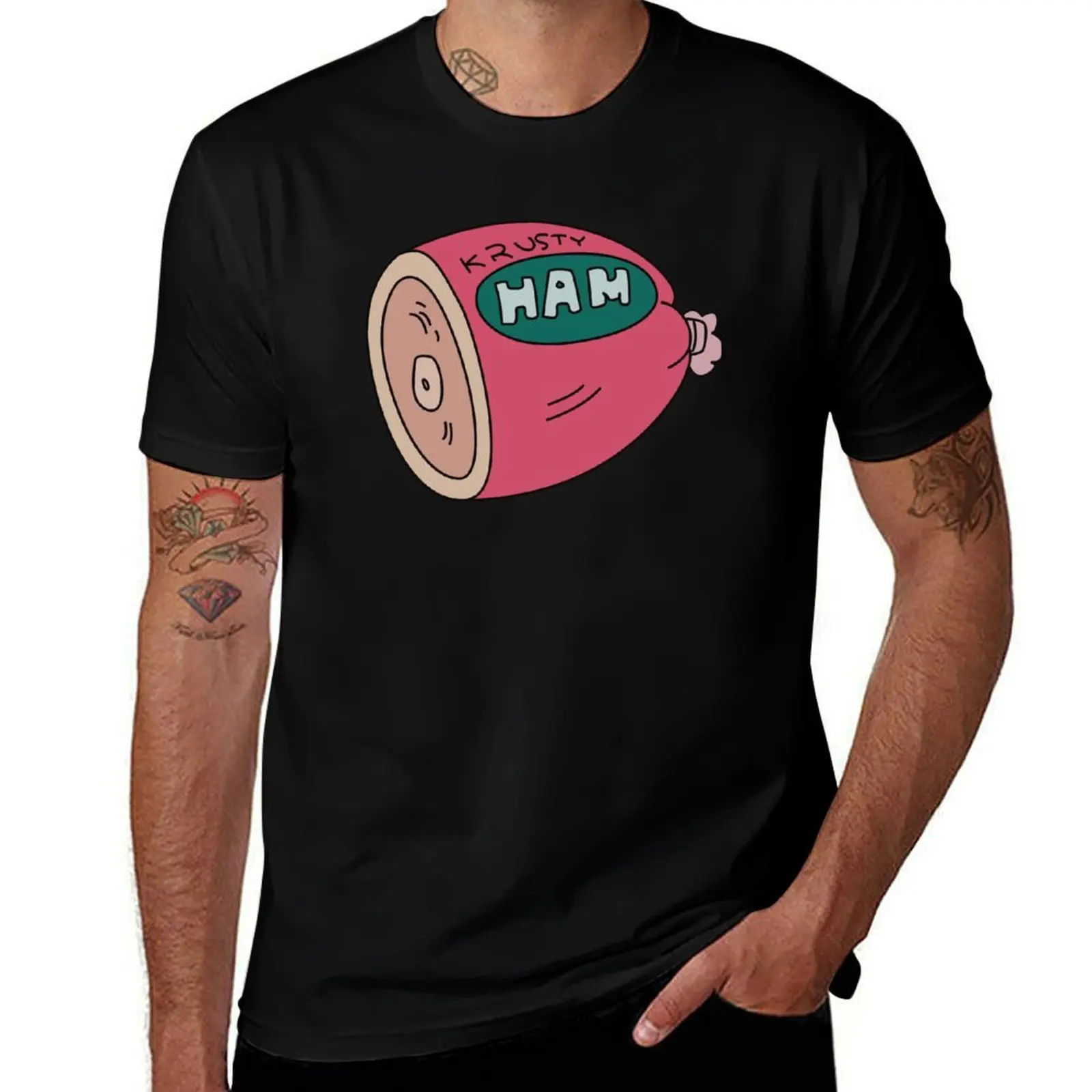 Krusty Ham T-Shirt Big and Tall Solid Color T-Shirt