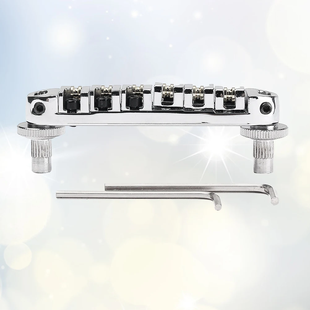 

Ga108a Silver Roller Saddle Locking Bridge Electric Guitar Tremolo Tailpiece Replacement Bass Guitar Parts Accessories