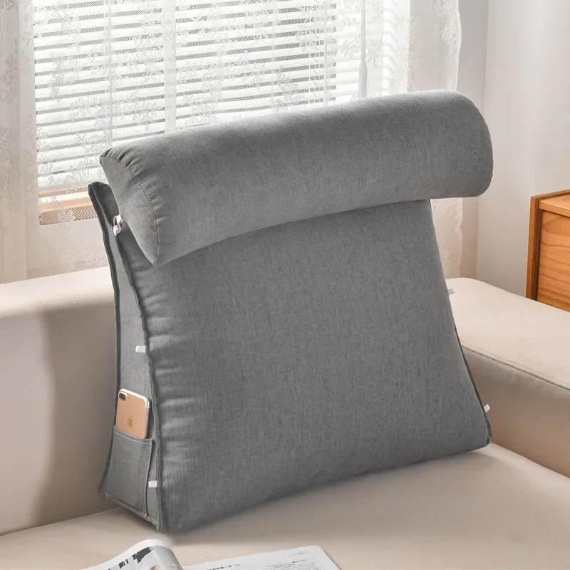 

Triangle Reading Pillow Big Wedge Backres Back Support Bed Sitting Decor Sofa Home Cushion Backrest Pain Relief Chair Cushion