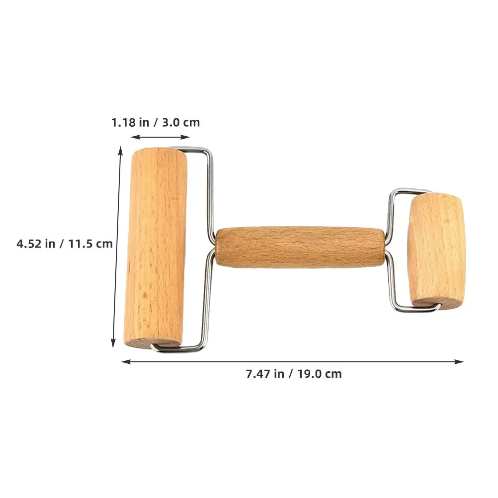 Double-Ended Baking Rolling Pin Solid Material Dough Roller for Pastries Bread Pizza Homemade Cooking Kitchen Gadget Reusable