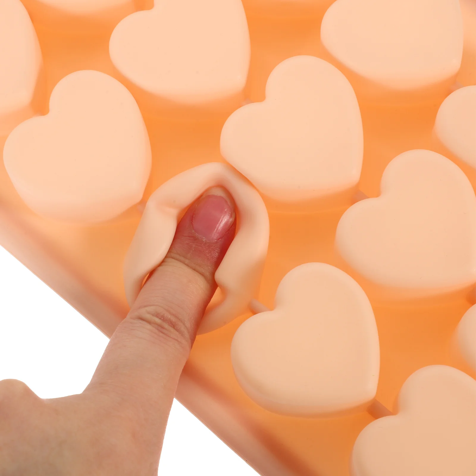 

2Pcs Heart Shape Silicone Ice Cube Mold Leak Proof Slow Melting Tray for Cocktail Iced Coffee Iced Tea