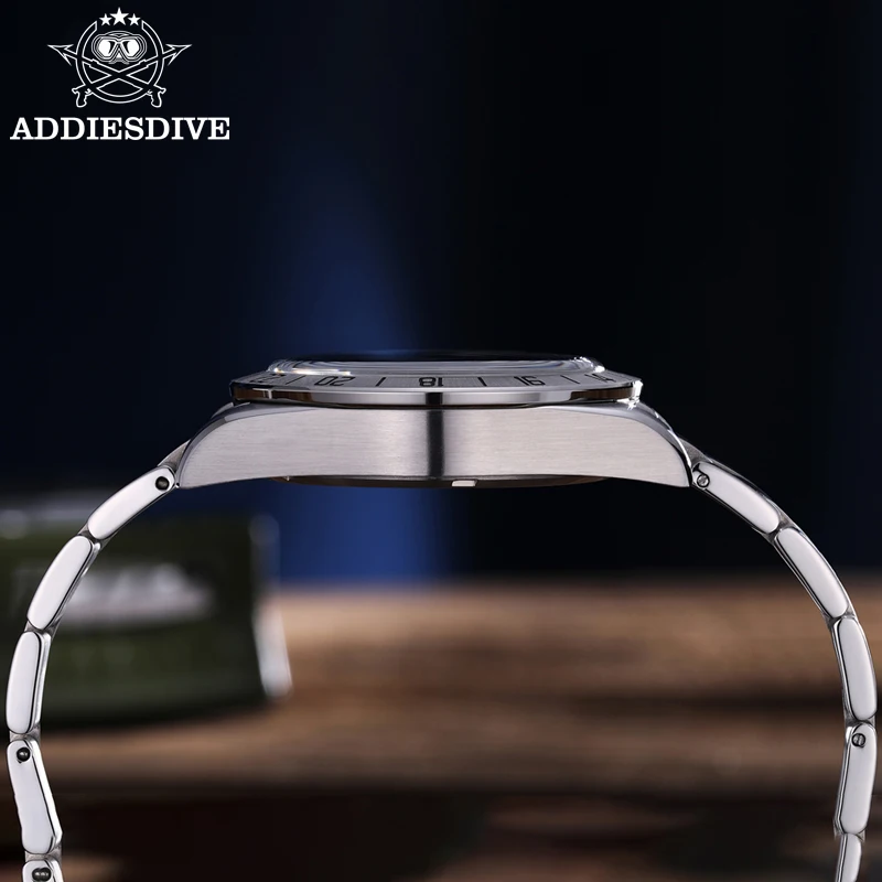 ADDIESDIVE NEW Quartz Watches 39mm 20Bar Waterproof Resistant BGW9 Blue Luminous GMT Watch Watch for Men Relogio Masculino