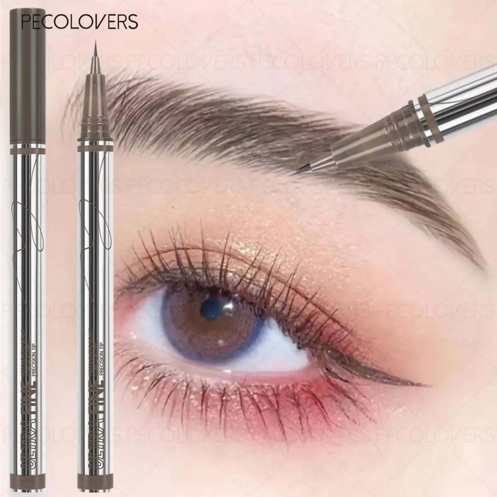 Ultra-fine Liquid Eyebrow Pencil, Fills The Gaps in The Eyebrows, Makes The Roots Clear, and Can Dissolve Eyeliner and Silkworms