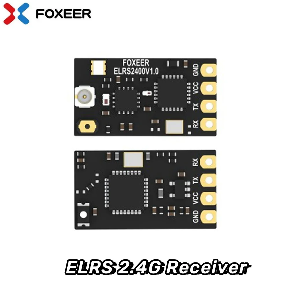 Foxeer-receptor ELRS 2,4G, señal de transmisión fiable PA + LNA con antena T para Dron de carreras RC FPV