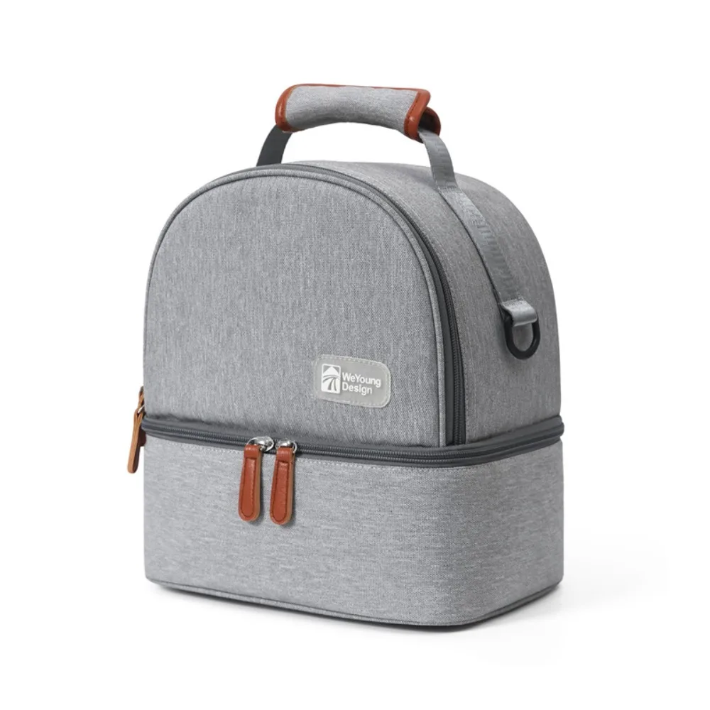 Multifunctional Maternity Backpack Double Layer Portable Insulated Storage Bag Lightweight Large Capacity Breastmilk Cooler Bag