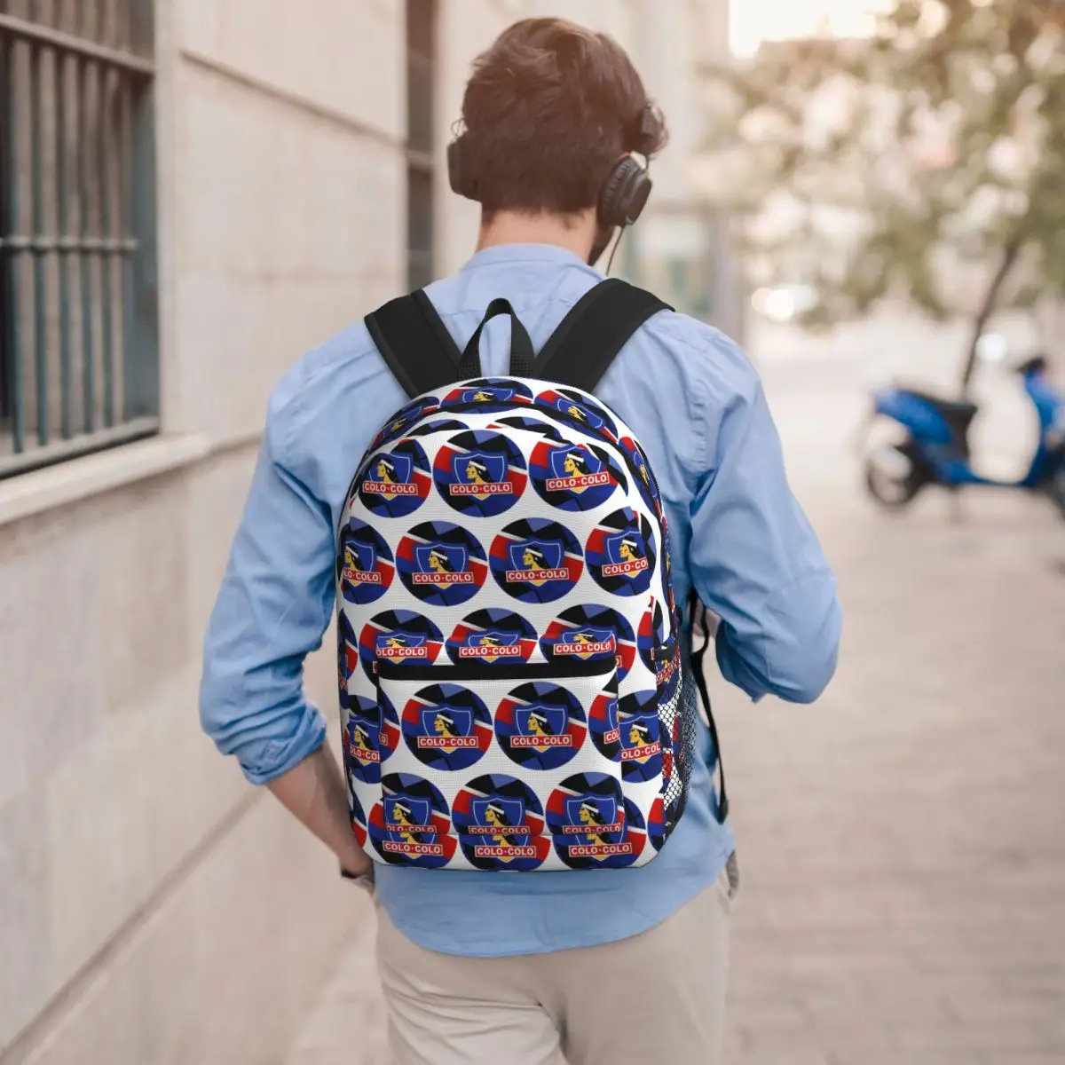 Golden Colo-Colo Campeon DE Chile Student Backpack School Bag Hiking Travel Daypack for Men Women Bookbag Shoulder Bags