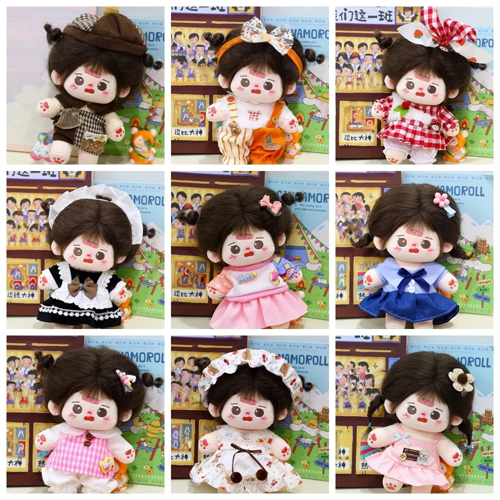 Toy Accessories 20cm Cotton Doll's Clothes Girl Skirt Multi Color Doll Lolita Dress Mini Cute Cotton Doll Lolita Outfit Dress