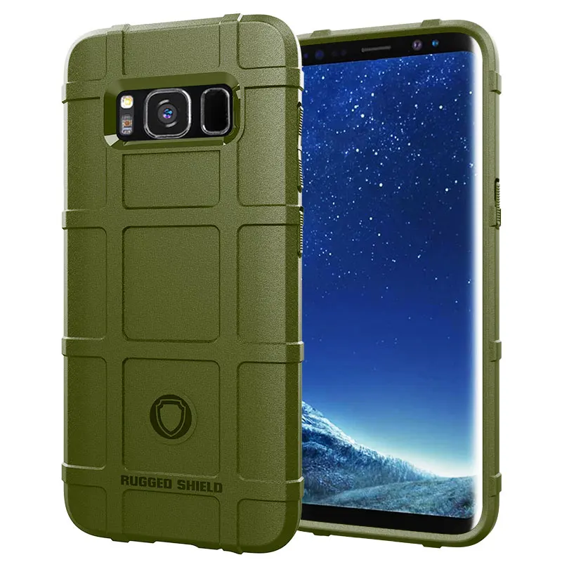 

Shockproof Silicone Shield Case for Samsung Galaxy S8 Anti Knock Phone Cover for galaxy s8 S 8 Armor Matte Rubber Cases