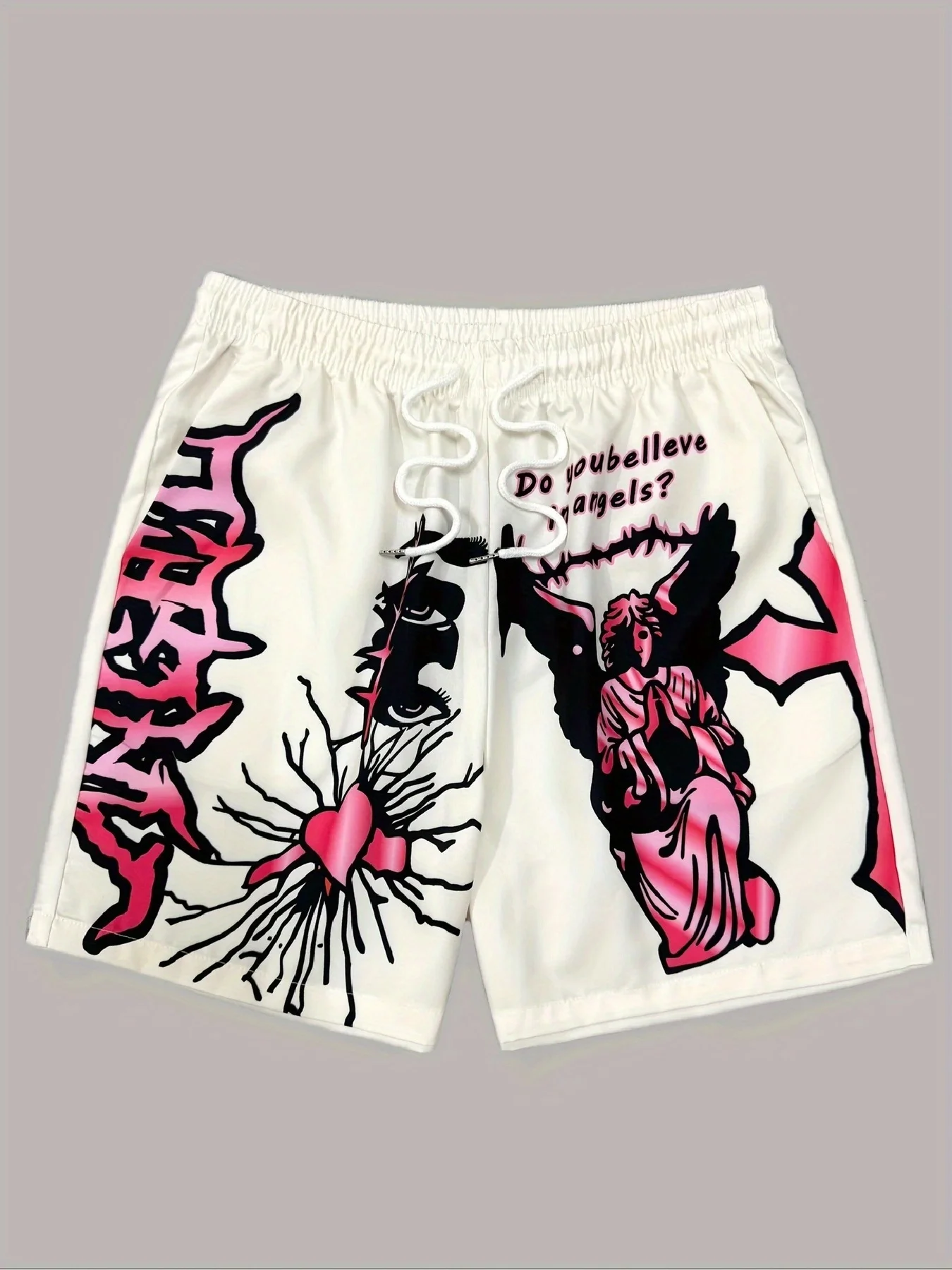 

2025 Summer new men's shorts Breathable lightweight casual roller skating 3D printed hip-hop men's pants