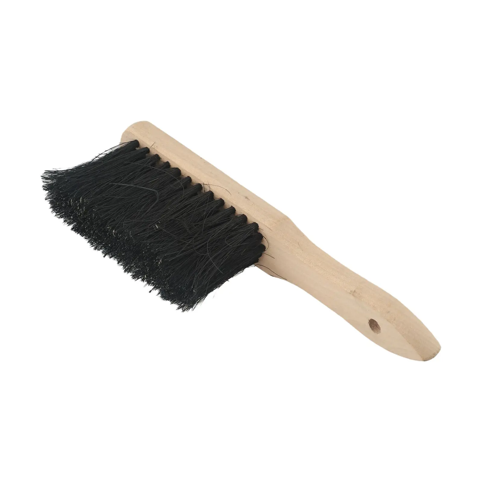 Brosse à foyer pour cheminée avec manche en bois et poils AMP, WagCleansnap, entretien optimal