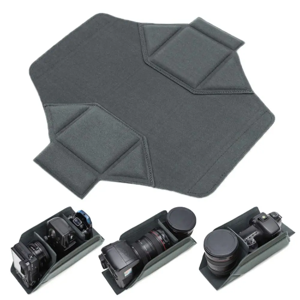 Moisture Proof Camera Lens Inner Bag Shock Absorption Wear Resistant DSLR Protection Storage Case Interior Dividers