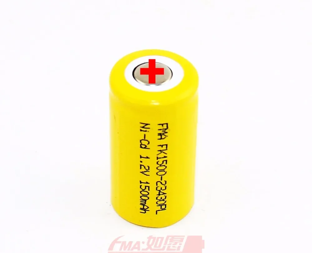 2Pcs Ni-Cd Sub C SC 1.2V 1200mAh 1500mAh 1800mAh Rechargeable Battery w/tab For Emergency Exit Light Backup power