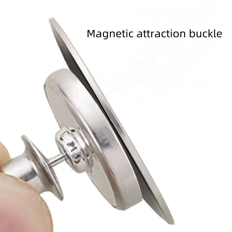 Magnetic Attraction Buckle for Bath Curtain Fixation - Strong Adhesive Wall-Mounted Shower Curtain Holder view 5