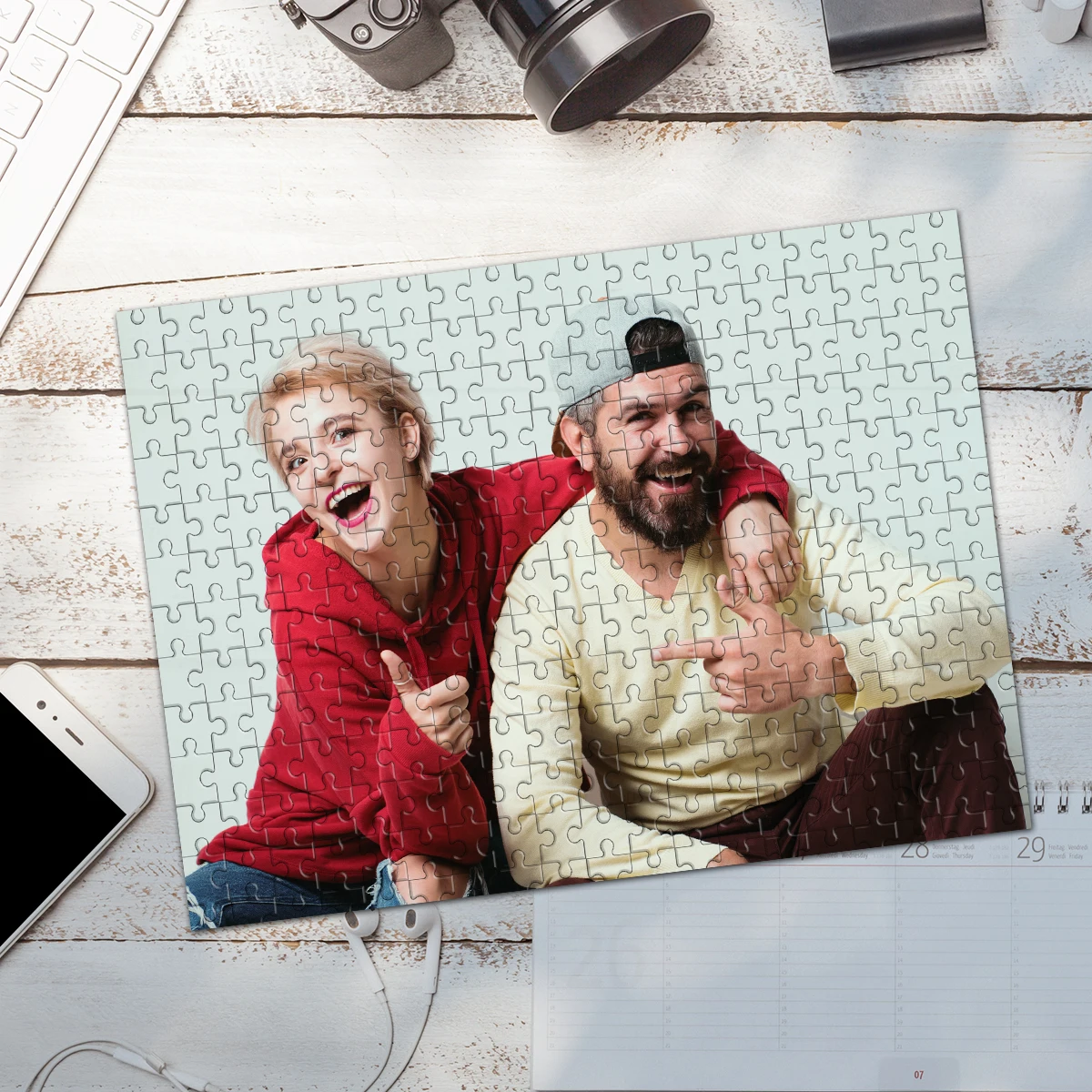 35/300/500/1000pcs Personalized Custom Photo Puzzle Couple Custom Handmade Birthday Gift Personalized Gift Family Gift