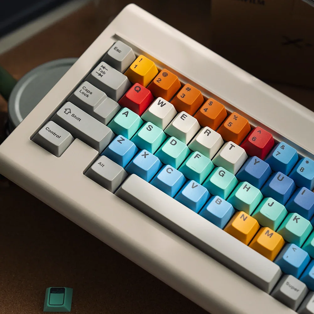 

Original keycap Retro series rainbow retro rainbow color PBT hot sublimation custom mechanical keyboard