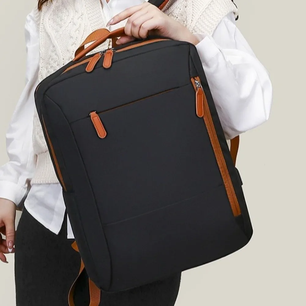 Klassieke Oxford-laptoprugzak Slijtvaste meerlaagse studentenschooltas Vrije tijd USB-opladen Zakelijke rugzak Student
