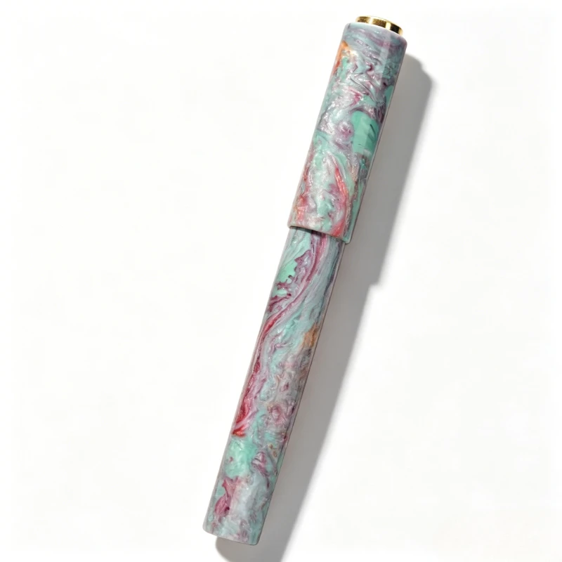 WRITE BEAST Handmade Lacquer Fountain Pen US Alumilite Resin Long Knife Tip Bock F 0.5 Calligraphy Pen Free Shipping Stationery