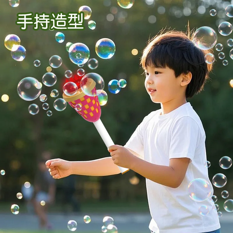 Automatic Torch Bubble Machine for Camping & Parties - Outdoor Kids Bubble Maker for Wedding Birthday