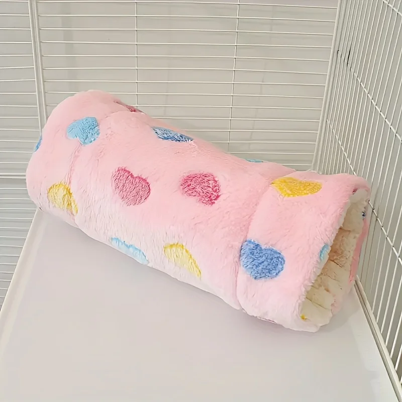Kleines Haustier-Tunnelbett, Plüsch-Hamster-Hängematte 30x19cm, Warmes Schlafnest für Meerschweinchen, Ratten, Petauren, Chinchillas im Käfig – Detail 7