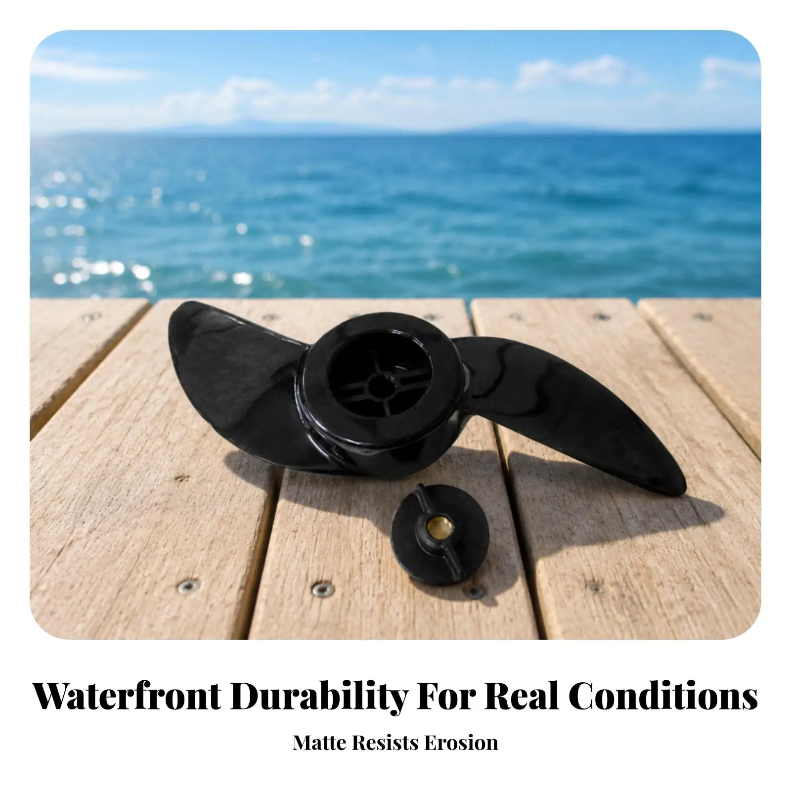 High Performance 5 Inch Boat Propeller Replacement for ET34 Thruster with Metal Pin and Circular Cover