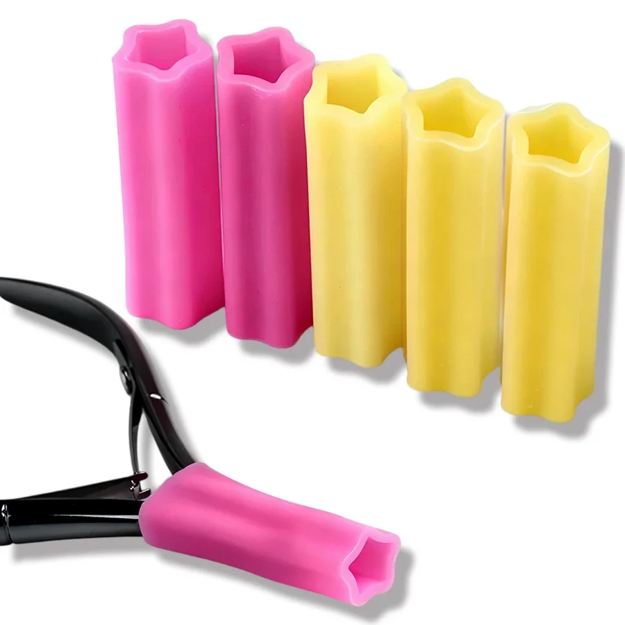 2Pcs Soft Silicone Protective Covers for Nail Tools, Cuticle Nippers Tweezers Anti-Scratch Sleeves