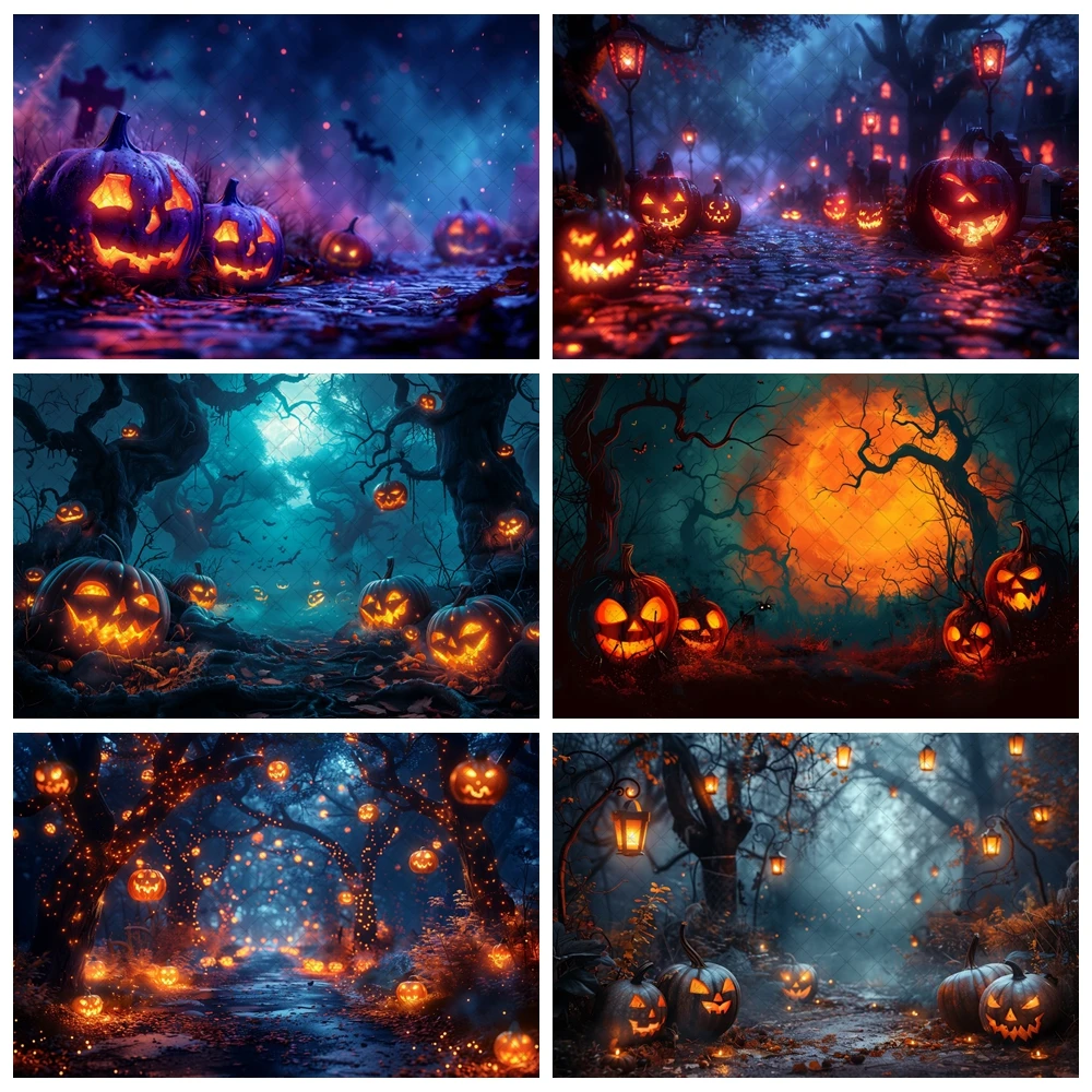 

Halloween Backdrop Photozone Tomb Park Star Terrible Night Party Scene Photography Background Photocall for Photo Studio