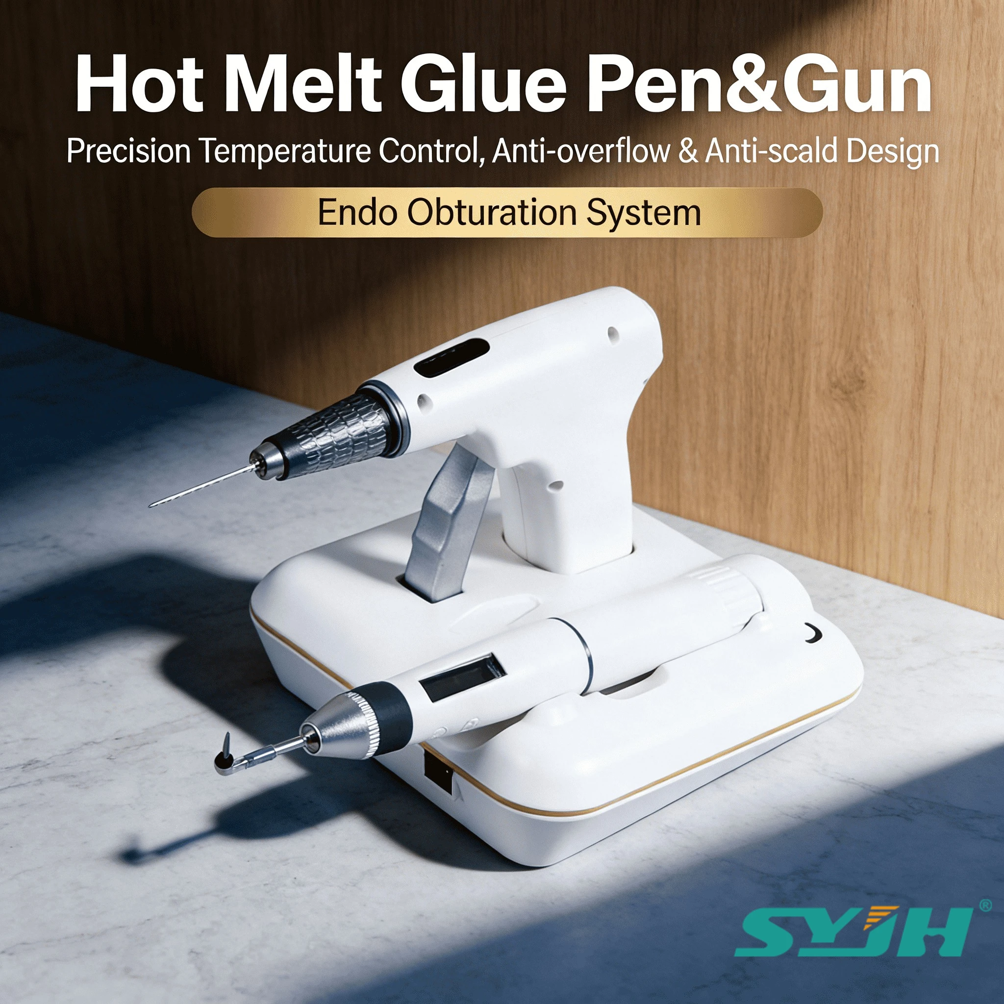 SYJH Dental Endo Obturation System Hot Melt Glue Pen&Gun with Precision Temperature Control and Anti-overflow&Anti-scald Design