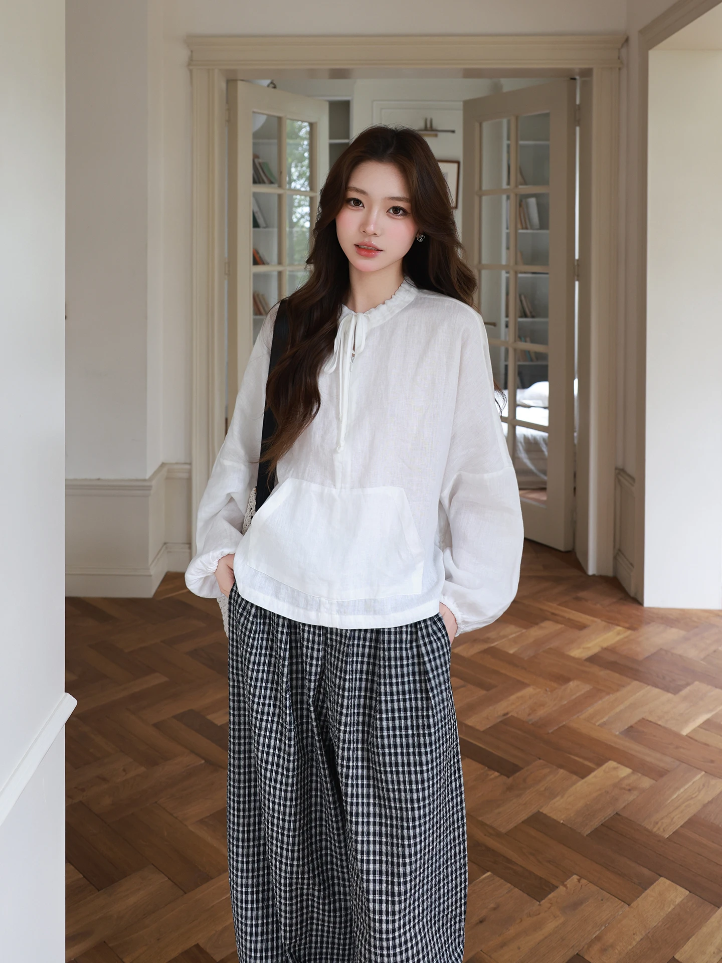 

Mei Lu Shangyi Women's Linen T-shirt Soft Light Air Conditioning Shirt Sun Protection Fashionable Casual Top Breathable Long ...