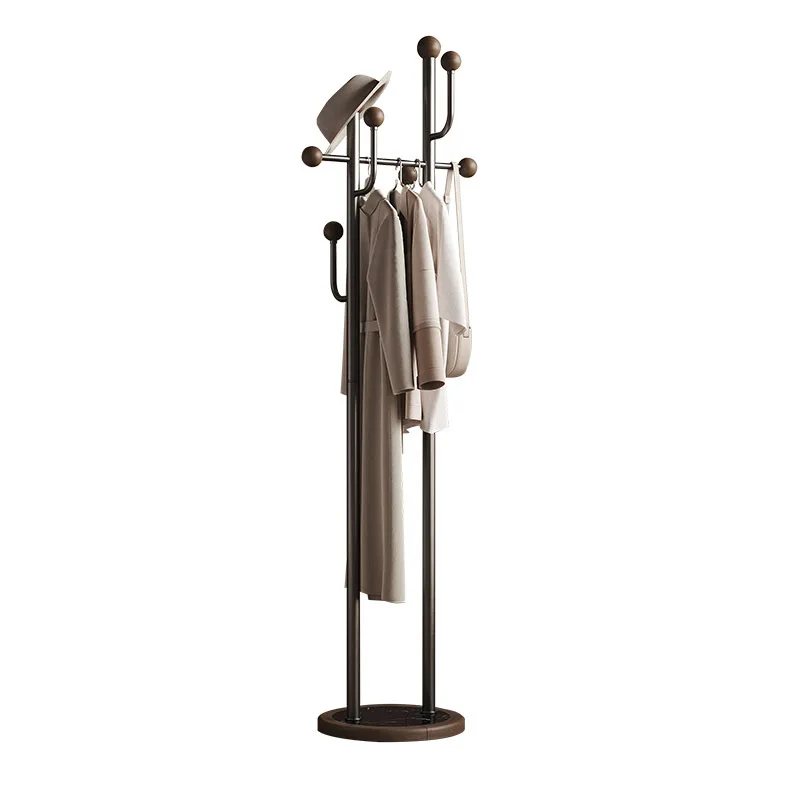 

Temporary clothes shelves in the floor-to-ceiling bedroom, walnut home hangers