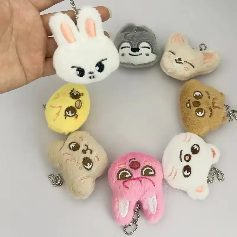 5 سنتيمتر SKZOO أفخم دمية قلادة المفاتيح الضالة الأطفال الكرتون لطيف الحيوان رئيس دمية ظهره قلادة أفخم لعبة أطفال هدية #1