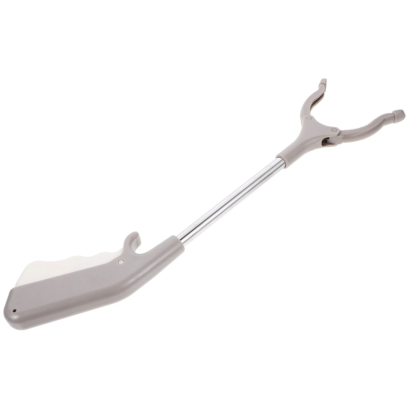 2Pcs Stainless Steel Trash Clamp Reinforced Durable Garbage Grabber Tool Non-Slip Handle Pick Up Reacher for High Shelves