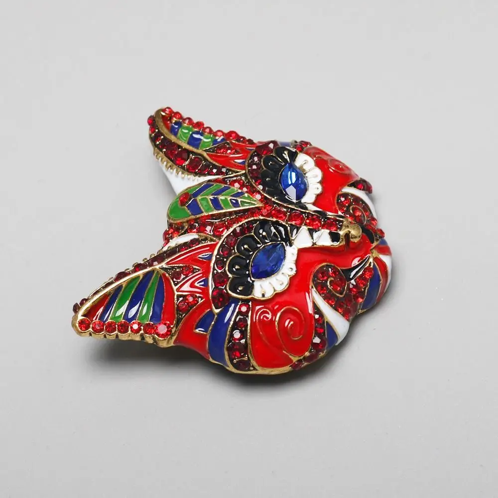 مبالغ فيها القط المينا بروش مجوهرات اكسسوارات الكورية نمط بالتنقيط النفط بروش حجر الراين حقيبة شارة خمر طوق دبوس يوميا