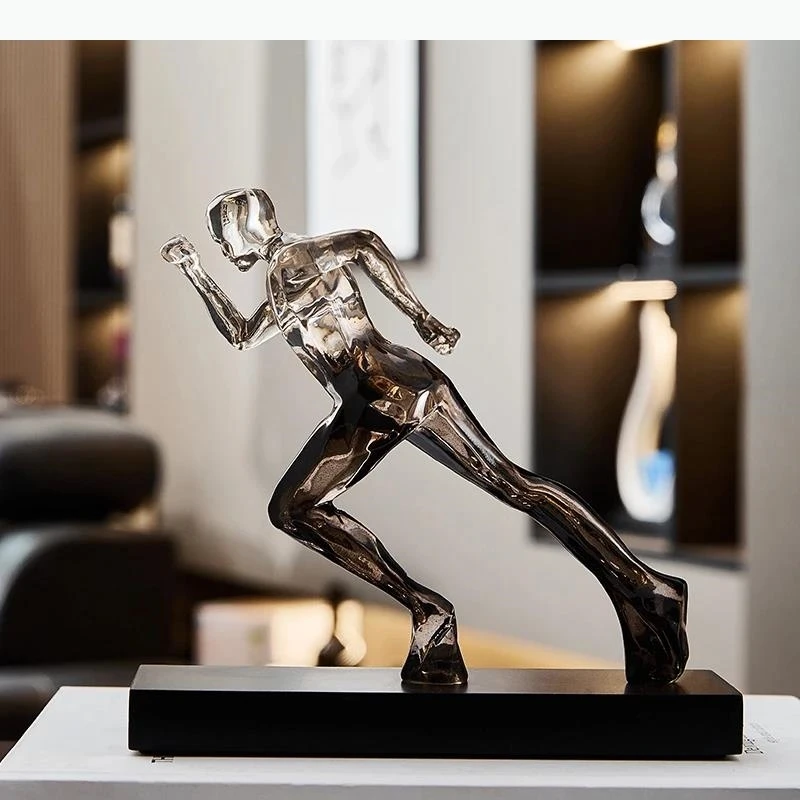 Running Sports Figures Artwork Statue Desk Decoration Ornaments Athlete Runner Character Resin Sculpture Room Aesthetics Decor