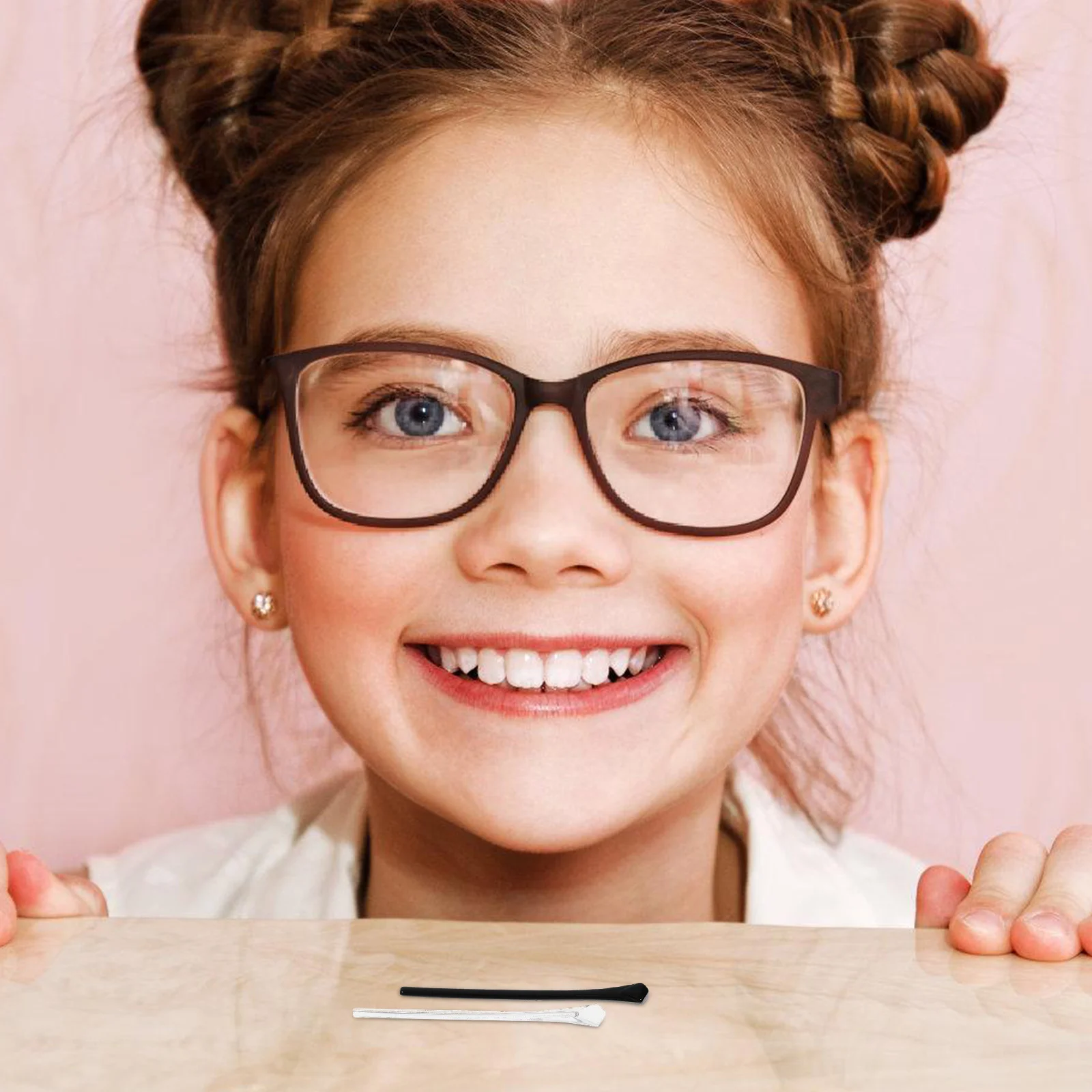 

Eyeglass Arms Replacement Anti-Slip Silicone Glasses Ear Grips Rubber Temple Covers Dual Color Vintage Style For Thin