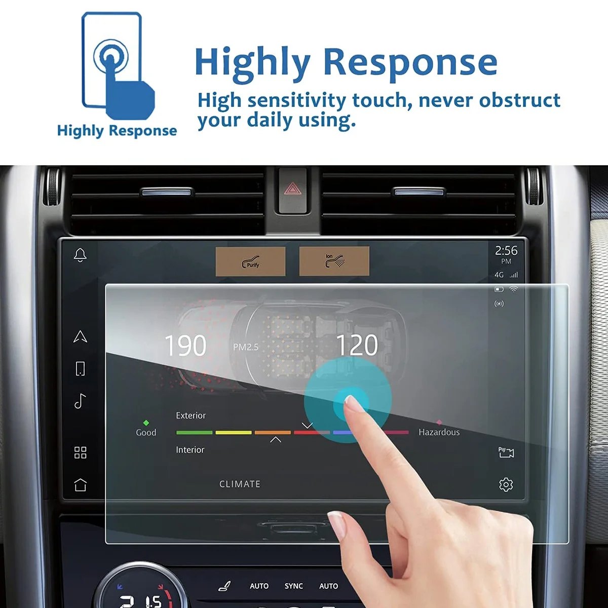 

For 2021-2022 Land Rover Discovery Pivi Pro 11.4-Inch GPS Navigation Press Screen Protector Display Tempered Glass Film