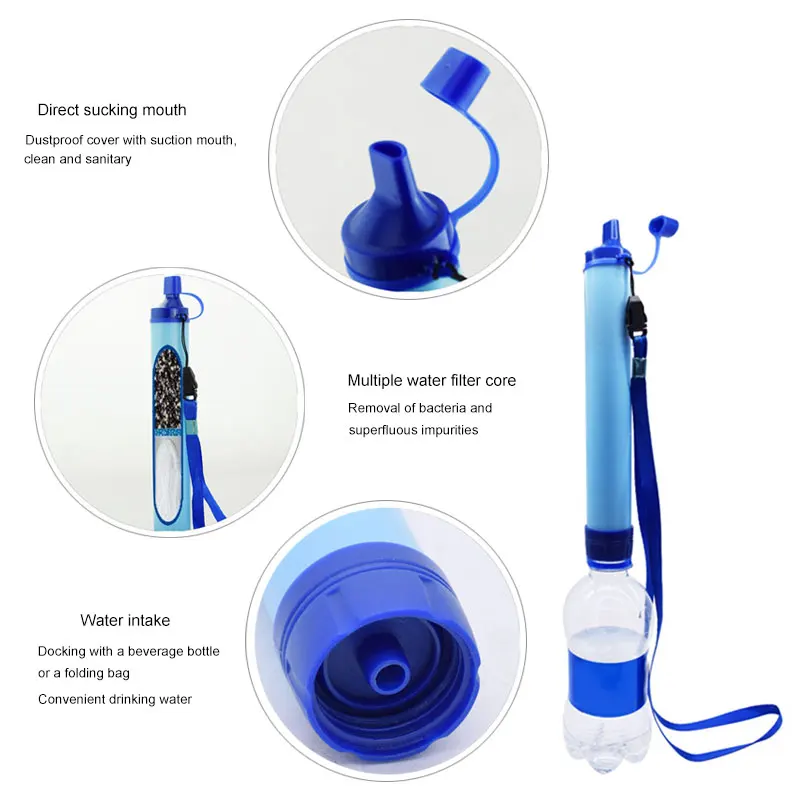 1pcs-10pcs Outdoor Water Purifier Outdoors CampingCamping Hiking Emergency Life Portable  Filter Suitable for Streams, Lakes