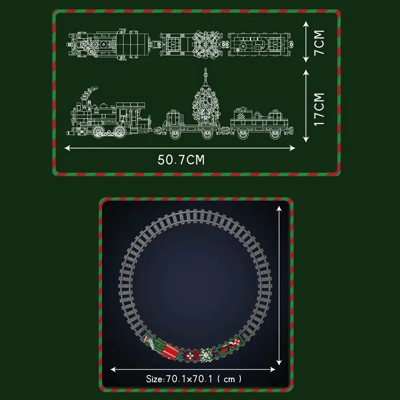 

Limited Edition Mould King 12039 Technical Christmas Train Building Block RC Winter Holiday Model Assembly Toy Kid Chrismas Gift