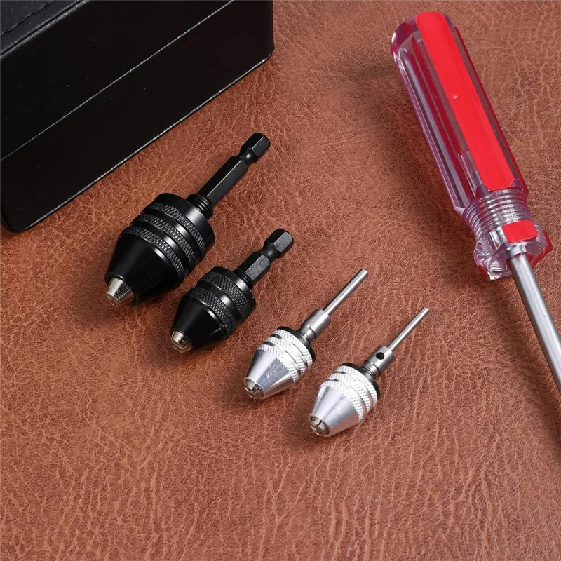 

A26F-4Pack Переходник с круглым шестигранником 1/4 1/8 1/16 дюйма Адаптер сверлильного патрона Бесключевой сверлильный патрон с шестигранной головкой для преобразования ударного отвертки