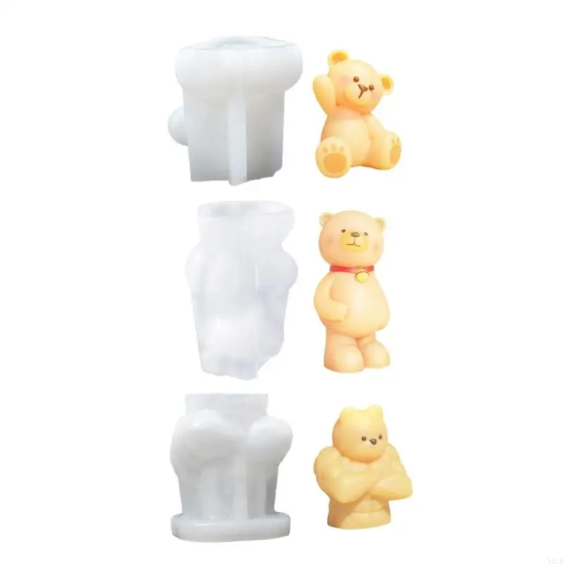 

N2UE Nonstick Silicone Bear Mold for Crafting Aromatherapies Home Decoration Mould Unique Gift Making Mold