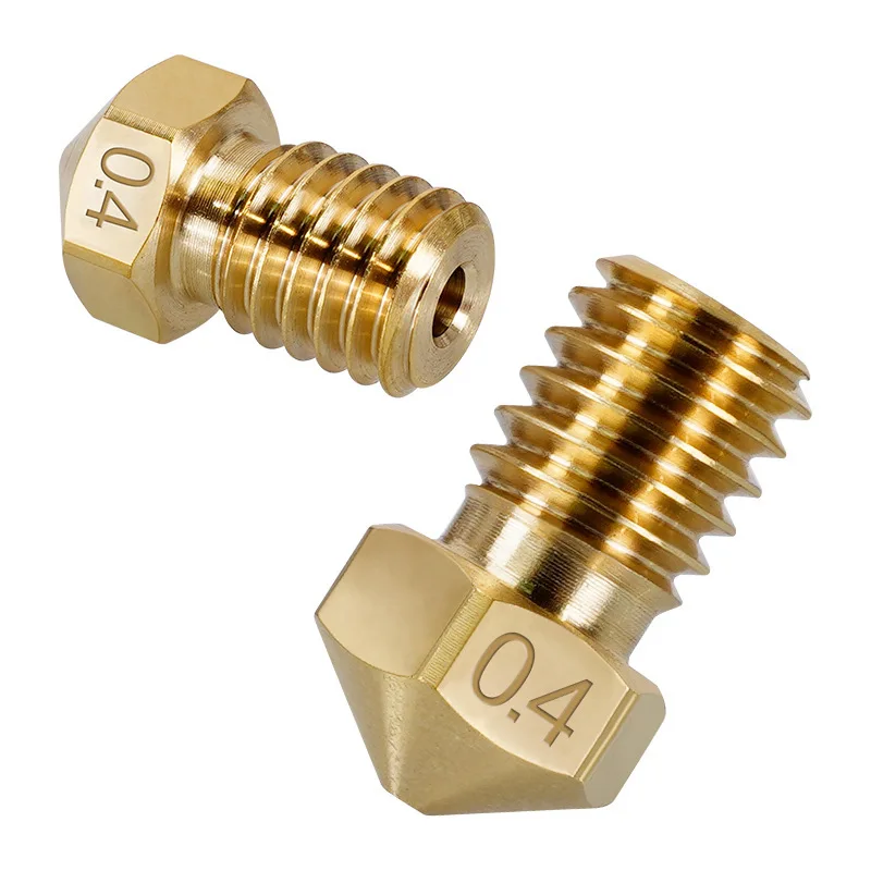 

2PCS M6 Thread 1.75mm High Quality Brass Nozzle For E3D V6 3D Printer Accessories
