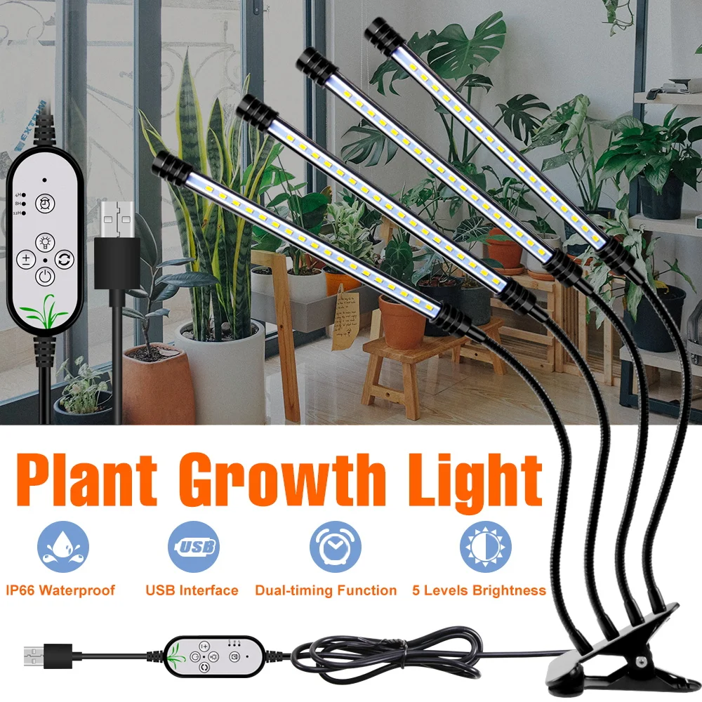 

LED Grow Light USB Phytolamp Indoor Hydroponic Growing Lamp For Seedlings Flower With Control Dimming Plant Cultivation Lights