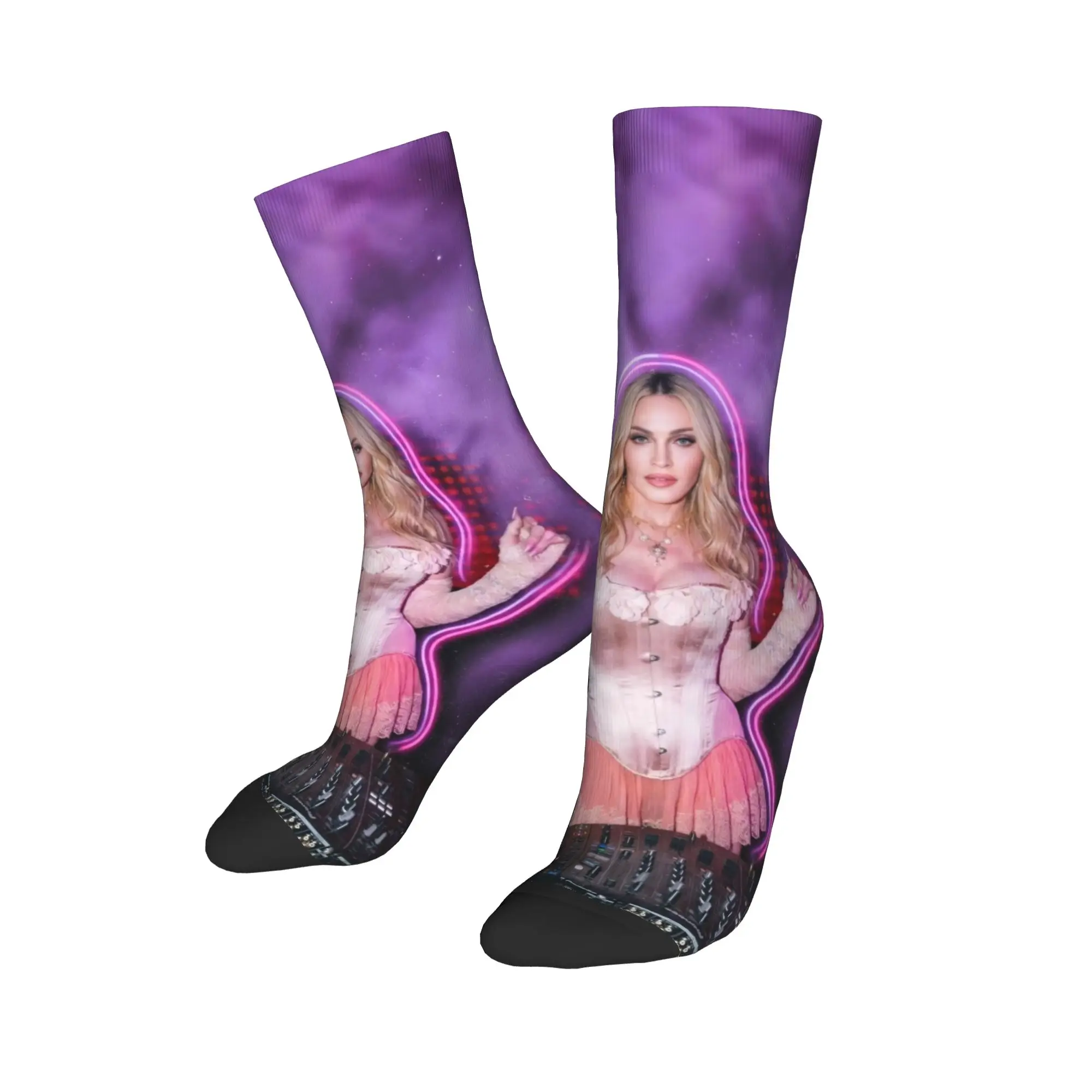 Men's Women's Madonnas CONFESSIONS II Tour 2026 Socks Soft Funny Happy  Socks Novelty Merchandise Middle Tube Socks Small Gifts