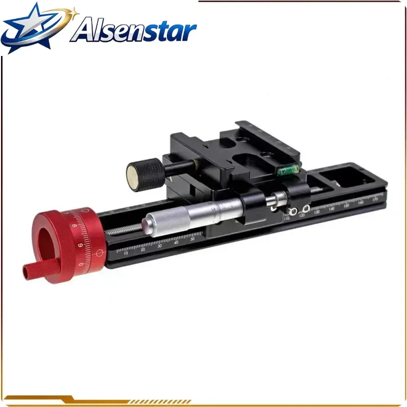 Aluminium Alloy Double Precision Stacked Photography Micrometer Micro Trimming Guide 180MM Macro Focusing Rail Slider new