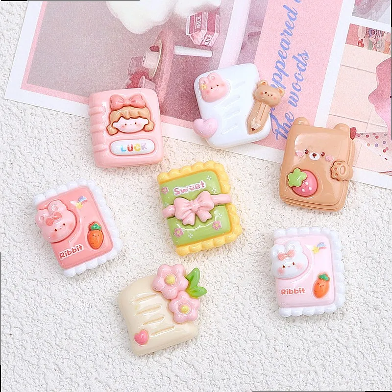 100pcs Kawaii Resin Flatback Charms for Scrapbook DIY Hairpin Dollhouse Accessories Wholesale Miniature Craft