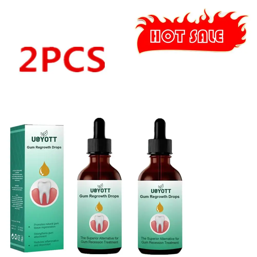 2x30ml Zahnfleisch pflege produkte Flüssig gummi reparatur Zahnfleisch nachwachsen natürliche Mundpflege tropfen Zahnfleisch wiederherstellung Mundpflege flüssigkeit für Mundauto