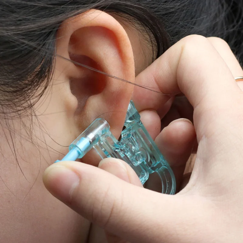 10pcs Disposable Disinfect Safety Earring Piercer Machine Studs Nose CLip Body Jewelry Piercing Ear Piercing Gun Kit Tools