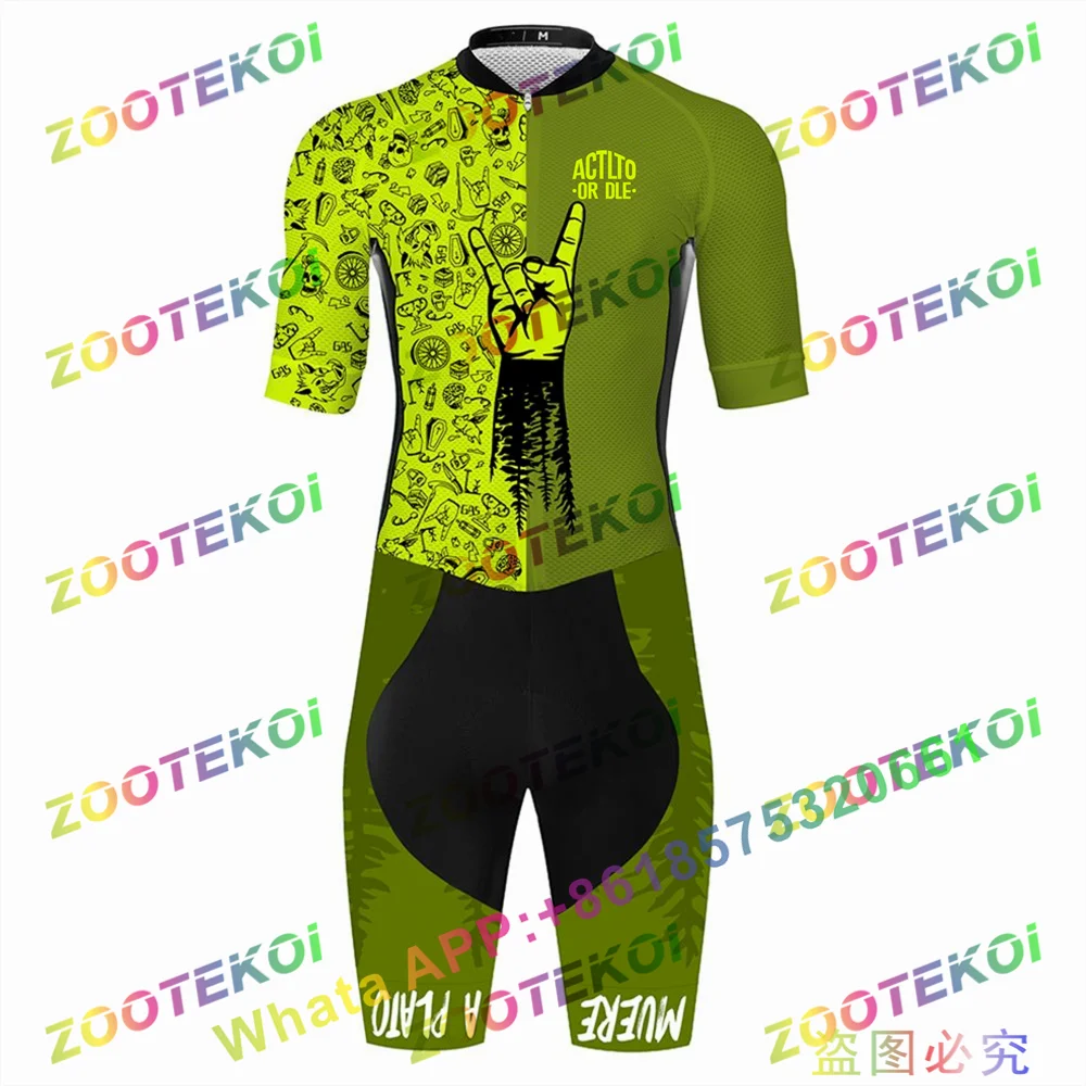 

Macaquinho Ciclismo Masculino Summer Men's Triathlon Cycling Jersey Jumpsuit Short Sleeve Suit Roupa De Ciclismo Masculino