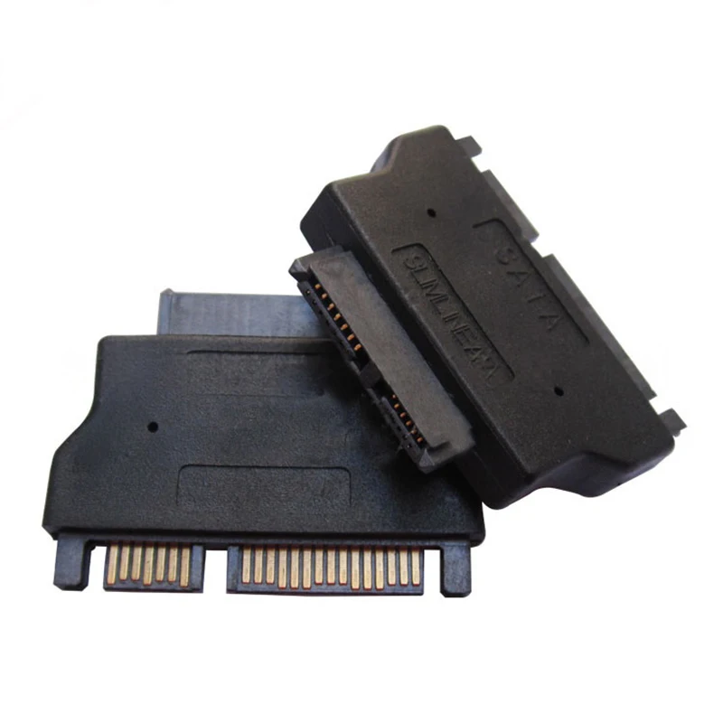Slimline SATA 13Pin أنثى إلى SATA 22Pin ذكر محول المسلسل ATA 7 + 15 إلى سليم 7 + 6 دبوس تمديد محول #5