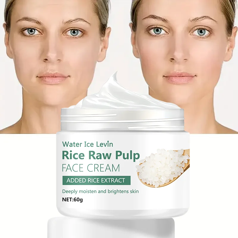Crema de Leche de Arroz, Ácido Hialurónico, Extracto de Arroz Hidrolizado, Retinol y Glicerina Hidratante y Nutrición, Suave, Elasticidad, Vitalidad y Piel
